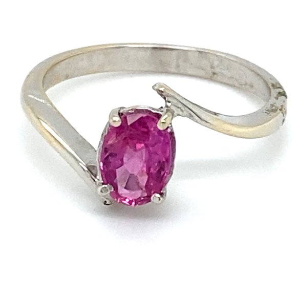 Mozambique Ruby 1.20ct Solid 18K White Gold Ring - Picture 1 of 8